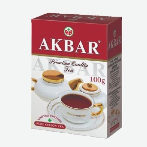 Чай  Акбар , красно-белая серия крупный лист, 100 г
