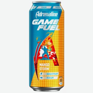 Энергетический напиток ADRENALINE GAME FUEL МАНГО Ж/Б. 0,449Л