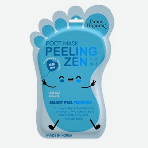 Funny Organix Отшелушивающие пилинг-носочки для педикюра против сухости,трещин и мозолей с AHA и BHA-кислотами 30г