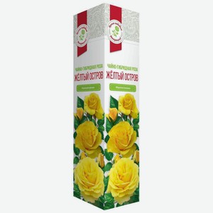 Растение Роза Желтый остров чайно-гибридная в коробке Россия, 40 см