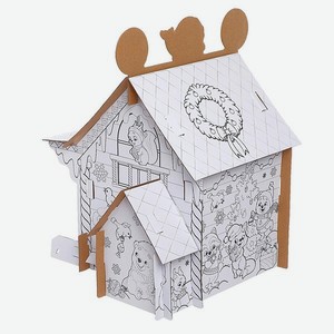 Домик раскраска Zabiaka «В гостях у Дедушки Мороза»