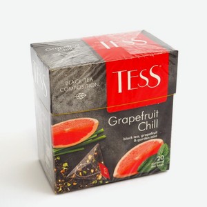 Чай черный TESS Grapefruit Chill, 20 пирамидок*1,8 г