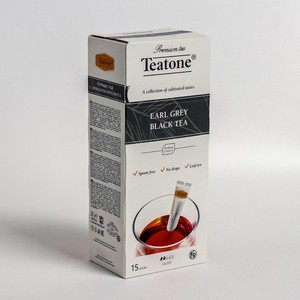 Чай чёрный TEATONE с бергамотом, 15 пакетиков*1,8 г