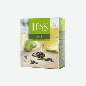 Чай зеленый TESS Lime, 100 пакетиков*1,5 г