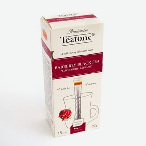 Чай черный TEATONE с ароматом барбариса, 15 стиков*1,8 г