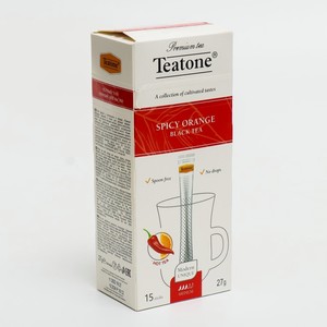Чай черный TEATONE Пряный апельсин, 15 стиков*1,8 г