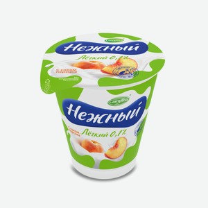 БЗМЖ Йогуртный продукт Нежный Легкий 0,1% 320г с соком персика