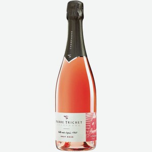 Вино игристое Pierre Trichet l Authentique Brut Rose Champagne AOC розовое сухое 12%, 750мл