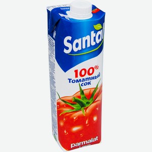 Сок Santal томатный с мякотью восстановленный с солью, 1л