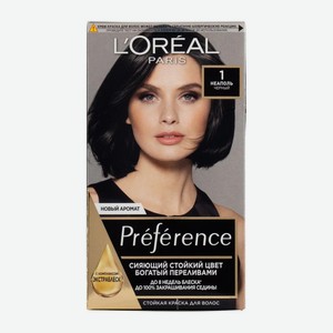 Стойкая краска для волос L’Oréal Paris Preference оттенок 1.0 Черный