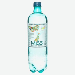 Вода минеральная Miss Mineral Detox газированная, 1 л