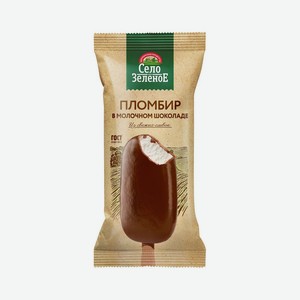 Мороженое эскимо  Село Зеленое  пломбир с ароматом ванили в молочном шоколаде, массовая доля жира 15,0% 80гр