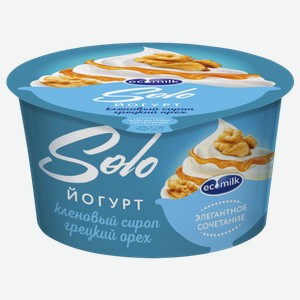  Йогурт Экомилк Solo кленовый сироп с грецким орехом 4.2%, 130 г