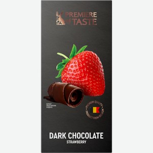 Шоколад Premiere of taste Темный с клубникой 50% 80г