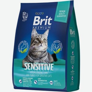 Brit Premium Cat Sensitive для взрослых кошек с чувствительным пищеварением Ягненок 800 г