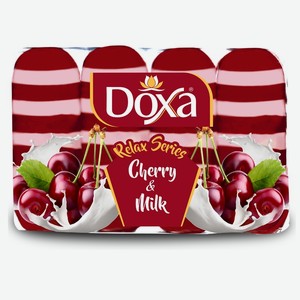 Doxa Relax Series Мыло Двухцветное Глицериновое Вишня и Молоко, 4 * 75 г