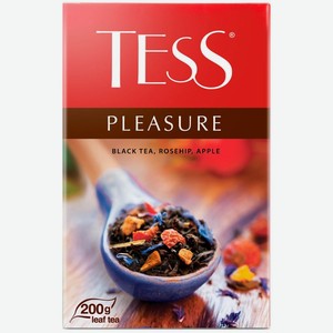 Чай черный Tess Pleasure c шиповником и яблоком листовой 200 г
