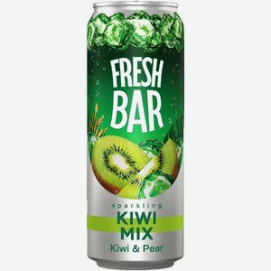 Напиток безалкогольный Fresh Bar киви микс сильногазированный ж/б 450 мл