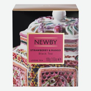 Чай черный Newby клубника-манго листовой, 100г Индия