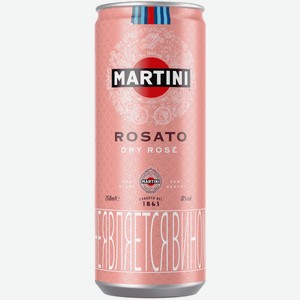 Напиток винный игристый Martini Rosato розовый полусухой 0,25 л ж/б