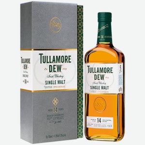 Виски Tullamore D.E.W. Single Malt 14 лет 0,7 л в подарочной упаковке