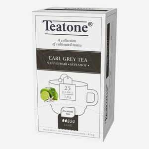 Чай черный Teatone бергамот в пакетиках (1.8г x 25шт), 45г Россия
