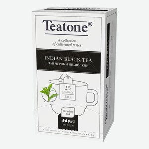 Чай черный Teatone индийский в пакетиках (1.8г x 25шт), 45г Россия