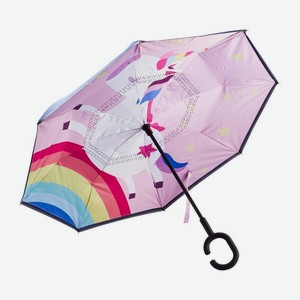 Зонт LAF детский для девочек механик трость с дизайном