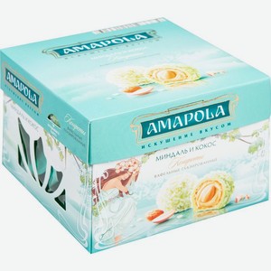 Конфеты вафельные глазированные Amapola Миндаль и кокос 100 г