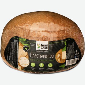 Хлеб  Крестьянский  ржано-пшенич. заварной бездрож. подовый нарез. 300г, Рижский Хлеб
