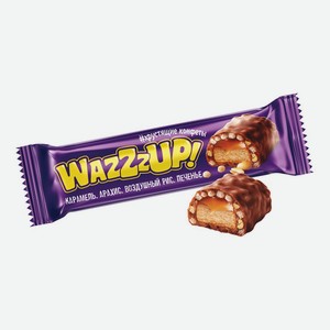 Конфеты Невский кондитер Wazzzup! с печеньем, карамелью, арахисом и воздушным рисом глазированные 200 г