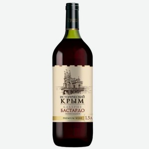 Вино Исторический Крым Каберне-Бастардо Красное Полусладкое 1.5л