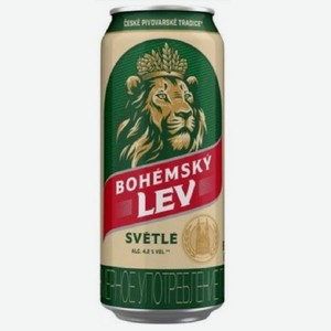 Пиво Богемский Лев светлое пастер 0.45л