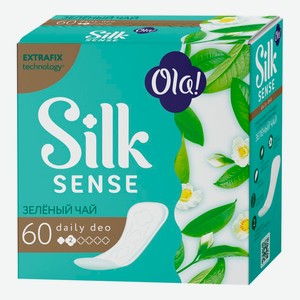 Прокладки ежедневные Ola! Silk Sense Daily Deo Зеленый чай, 60 шт