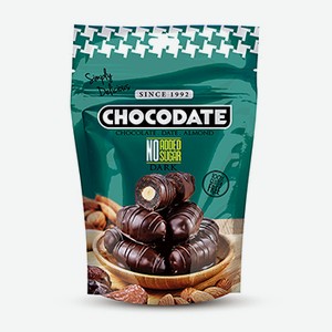 Финики Chocodate с миндалем в темном шоколаде без добавления сахара