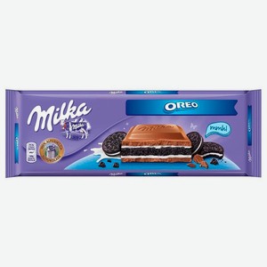 Шоколад milka 300 г молочный с печеньем oreo mondelez