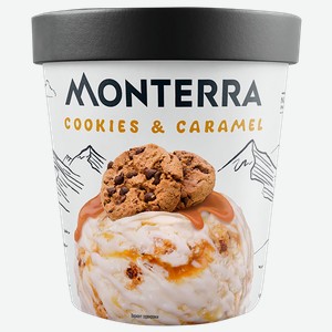 Мороженое Монтерра печенье карамель Фронери Рус к/у, 298 г