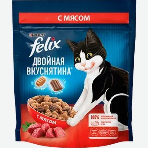 Корм для кошек Felix Двойная вкуснятина с мясом, 200 г