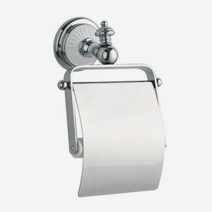 Держатель для туалетной бумаги Boheme Bianco Vogue серебряный с крышкой 13,5х13,5х18 см