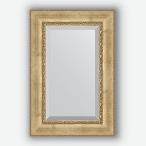 Зеркало с фацетом в багетной раме Evoform состаренное серебро с орнаментом 120 мм 62х92 см
