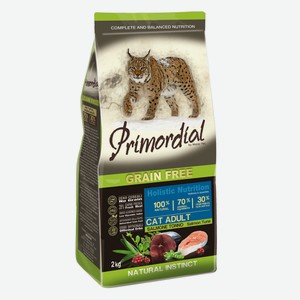 Корм Primordal для кошек беззерновой лосось-тунец, 2кг