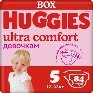 Подгузники Huggies Ultra Comfort для девочек 5 12-22кг, 84шт