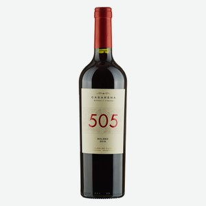 Вино Casarena 505 Malbec красное сухое, 0.75л