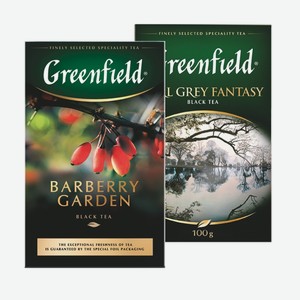 Чай «Greenfield»: Earl Grey Fantasy, Barberry garden; 100 г