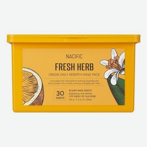 Тканевая маска для лица Fresh Herb Origin Daily Rebirth Mask Pack 30шт