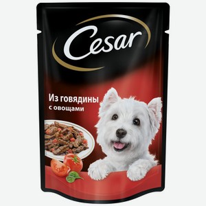 Корм для взрослых собак Cesar, с говядиной и овощами, 100 г