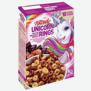 Сухой завтрак Krosby Unicorn Rings, 250 г 