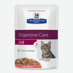 Корм для кошек HILLS 85г Prescription Diet i/d Digestive Care диетический при расстройствах пищеварения ЖКТ с лососем