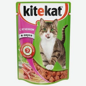Корм влажный для кошек KiteKat 85г рагу с ягненком в соусе пауч