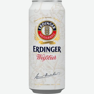 Пиво Erdinger Weiβbier светлое нефильтр., алк. 5,3%, 0,5 л